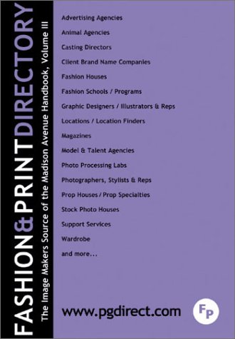Cover of The Fashion & Print Directory - The Madison Avenue Handbook
