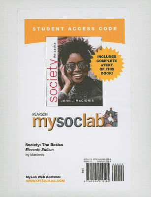 Book cover for MyLab Sociology  with Pearson eText -- Standalone Access Card -- for Society