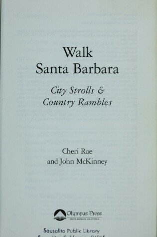 Cover of Walk Santa Barbara