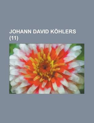 Book cover for Johann David Kohlers (11)