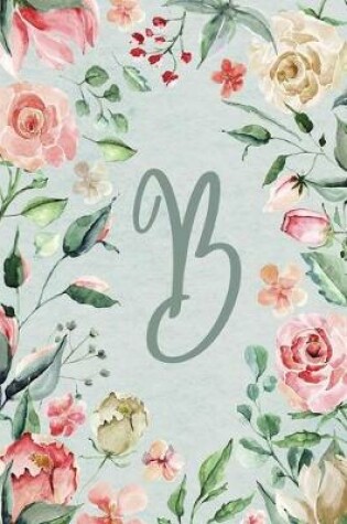 Cover of 2020 Weekly Planner, Letter/Initial B, Teal Pink Floral Design