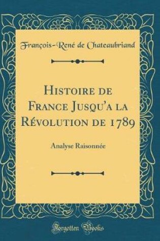 Cover of Histoire de France Jusqu'a La Révolution de 1789