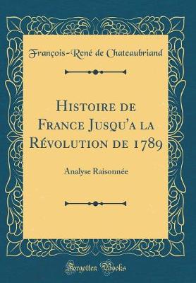 Book cover for Histoire de France Jusqu'a La Révolution de 1789