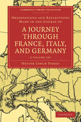 Cover of Observations and Reflections Made in the Course of a Journey through France, Italy, and Germany 2 Volume Set