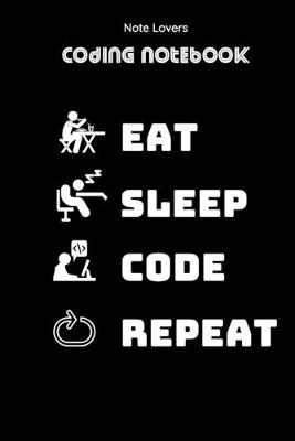 Book cover for Eat Sleep Code Repeat - Coding Notebook