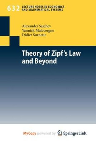 Cover of Theory of Zipf's Law and Beyond