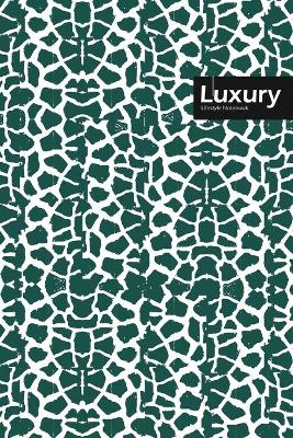 Book cover for Luxury Lifestyle, Animal Print, Write-in Notebook, Dotted Lines, Wide Ruled, Medium 6 x 9", 288 Pages (Olive Green)