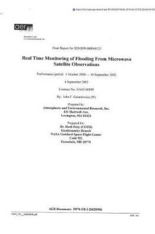 Cover of Real Time Monitoring of Flooding from Microwave Satellite Observations