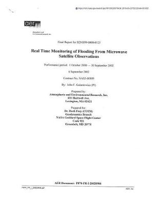 Book cover for Real Time Monitoring of Flooding from Microwave Satellite Observations