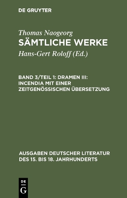 Book cover for Samtliche Werke, Band 3/Teil 1, Dramen III