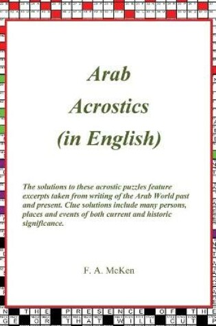 Cover of Arab Acrostics (in English)