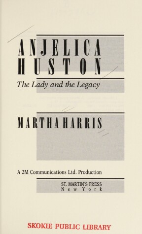 Book cover for Anjelica Huston