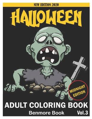 Cover of Halloween Midnight Edition Adult Coloring Book