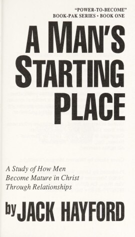 Book cover for A Man's Starting Place