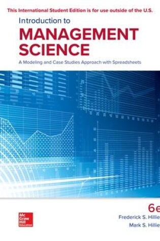 Cover of ISE Introduction to Management Science: A Modeling and Case Studies Approach with Spreadsheets