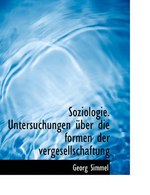 Book cover for Soziologie. Untersuchungen Uber Die Formen Der Vergesellschaftung