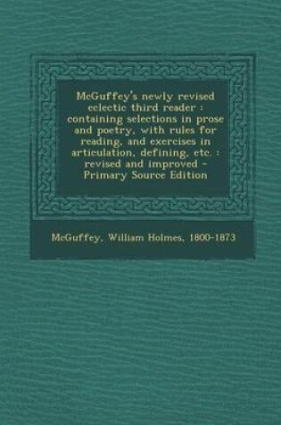 Cover of McGuffey's Newly Revised Eclectic Third Reader