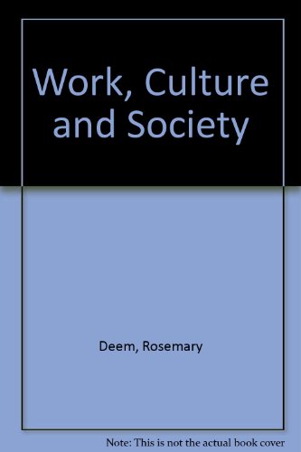 Book cover for Work, Culture and Society