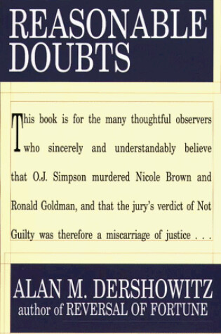 Cover of Reasonable Doubts