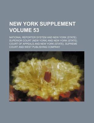 Book cover for New York Supplement Volume 53