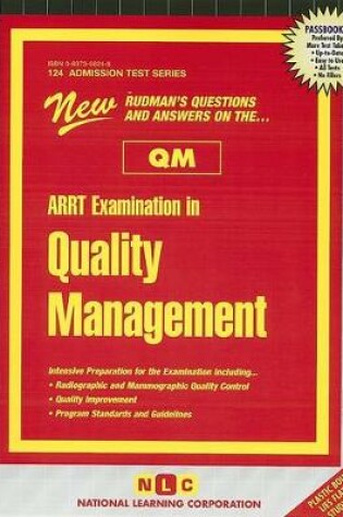 Cover of ARRT Examination In Quality Management (QM)