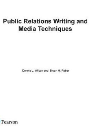 Cover of Public Relations Writing and Media Techniques -- Books a la Carte