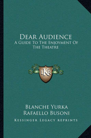 Cover of Dear Audience