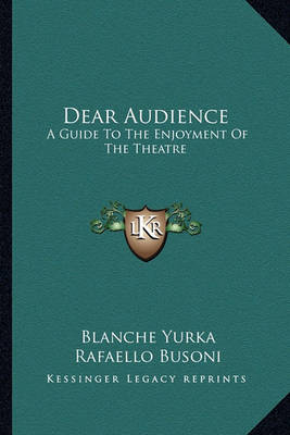 Book cover for Dear Audience