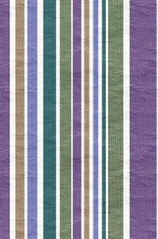 Cover of Colorful Purple Green Stripe Pattern Notebook