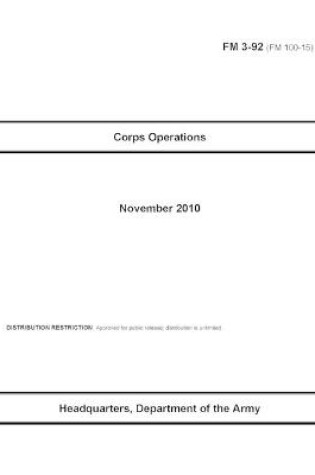 Cover of FM 3-92 Corps Operations