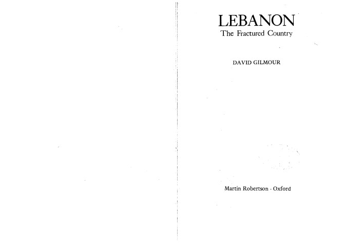 Book cover for Lebanon, the Fractured Country