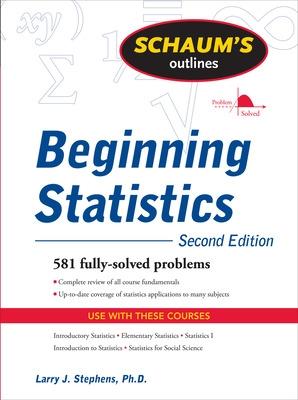 Book cover for Schaum's Outline of Beginning Statistics, Second Edition