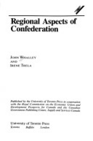 Cover of Regional Aspects of Confederation