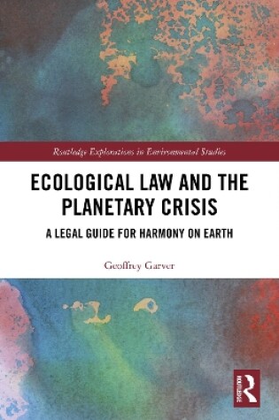 Cover of Ecological Law and the Planetary Crisis