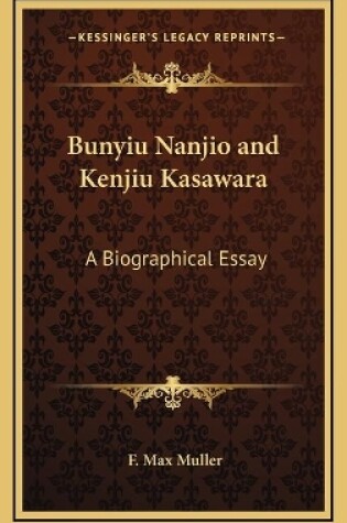 Cover of Bunyiu Nanjio and Kenjiu Kasawara