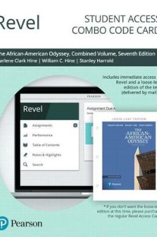 Cover of Revel for the African-American Odyssey, Combined Volume -- Combo Access Card