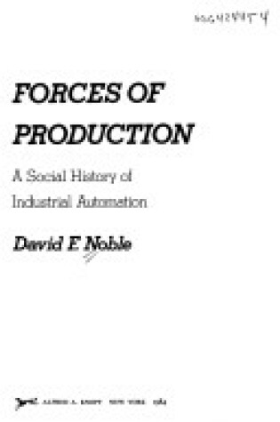 Cover of Forces of Production