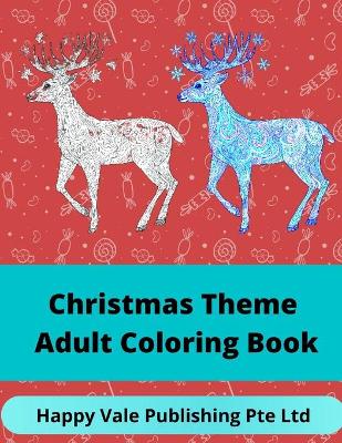 Book cover for Christmas Theme Adult Coloring Book