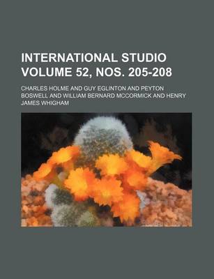 Book cover for International Studio Volume 52, Nos. 205-208