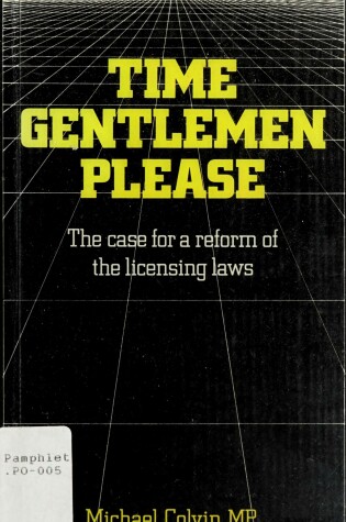 Cover of Time Gentlemen Please