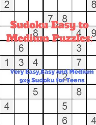 Book cover for Sudoku Easy to Medium Puzzles