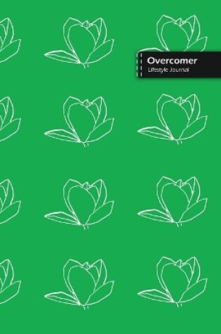 Cover of Overcomer Lifestyle Journal, Blank Write-in Notebook, Dotted Lines, Wide Ruled, Size (A5) 6 x 9 In (Green)