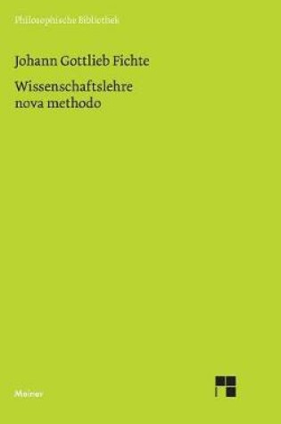 Cover of Wissenschaftslehre nova methodo