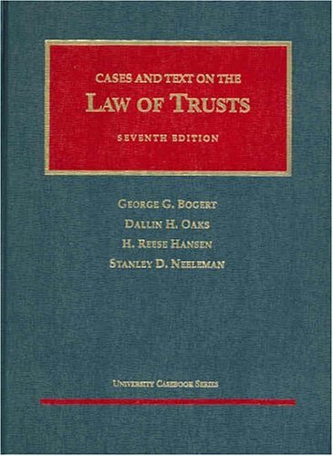 Book cover for Cases & Texts on Law of Trusts