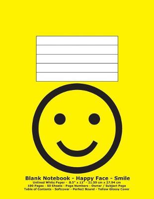 Book cover for Blank Notebook - Happy Face - Smile