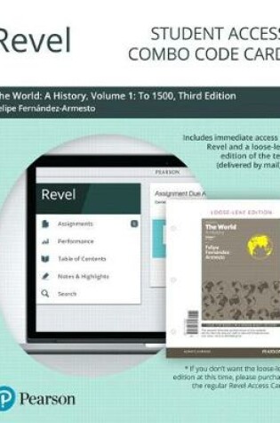 Cover of Revel for the World History, Volume 1 -- Combo Access Card