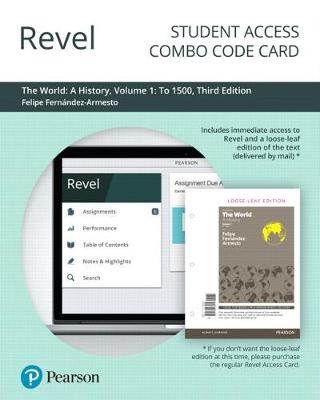 Book cover for Revel for the World History, Volume 1 -- Combo Access Card