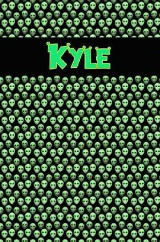 Cover of 120 Page Handwriting Practice Book with Green Alien Cover Kyle