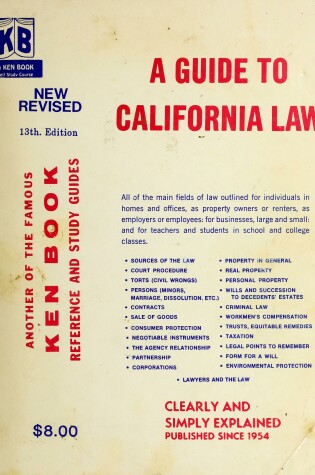 Cover of Guide to California Law