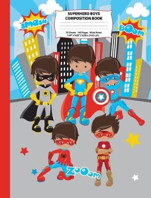 Book cover for Superhero Boys Composition Book